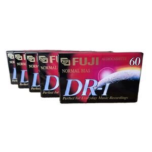 FUJI DR-I 60 Minute Blank Audio Cassette Tapes Lot of 5 New Sealed Slim Case